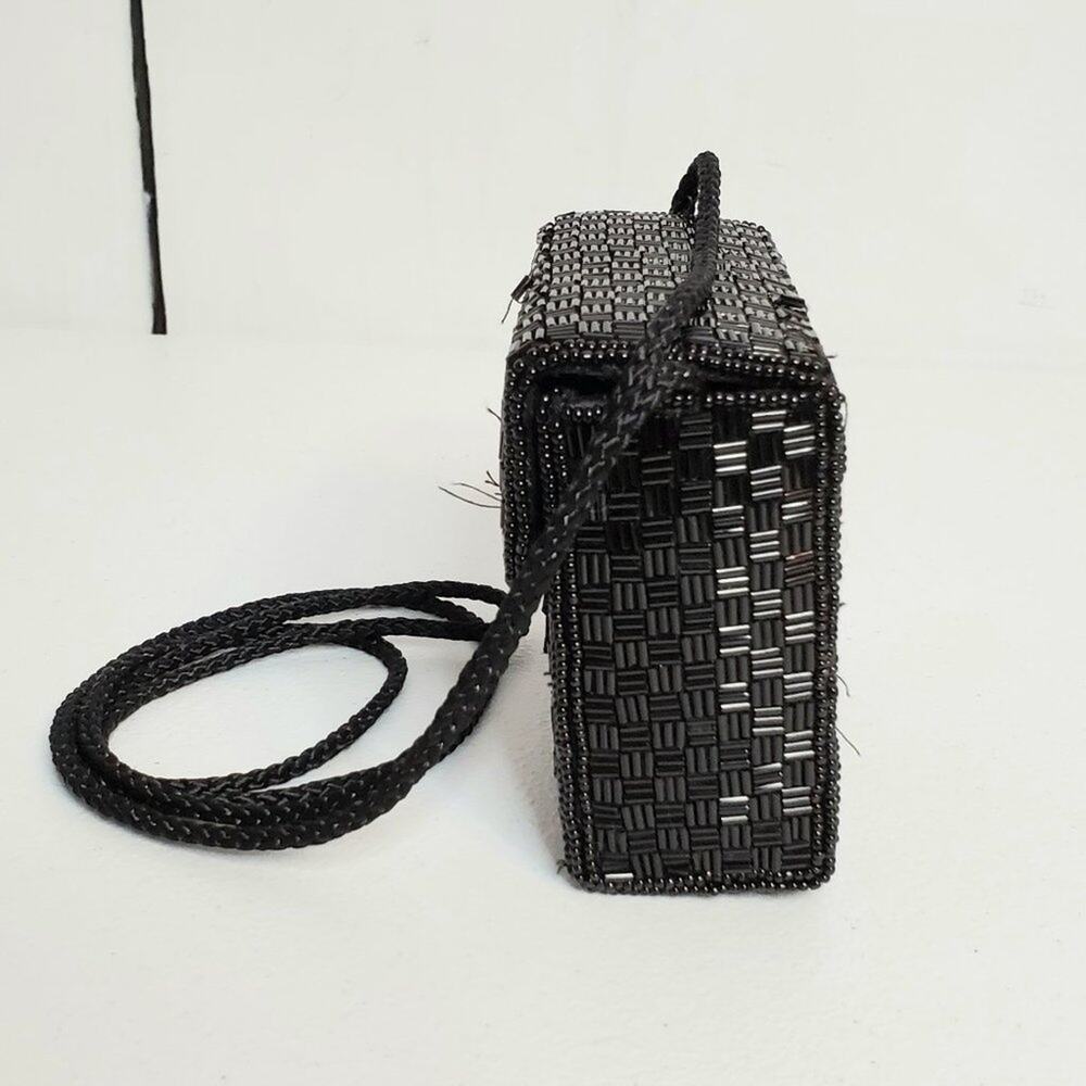 Alfred Sung Square Beaded Formal Evening Shoulder Bag - Picture 12 of 13